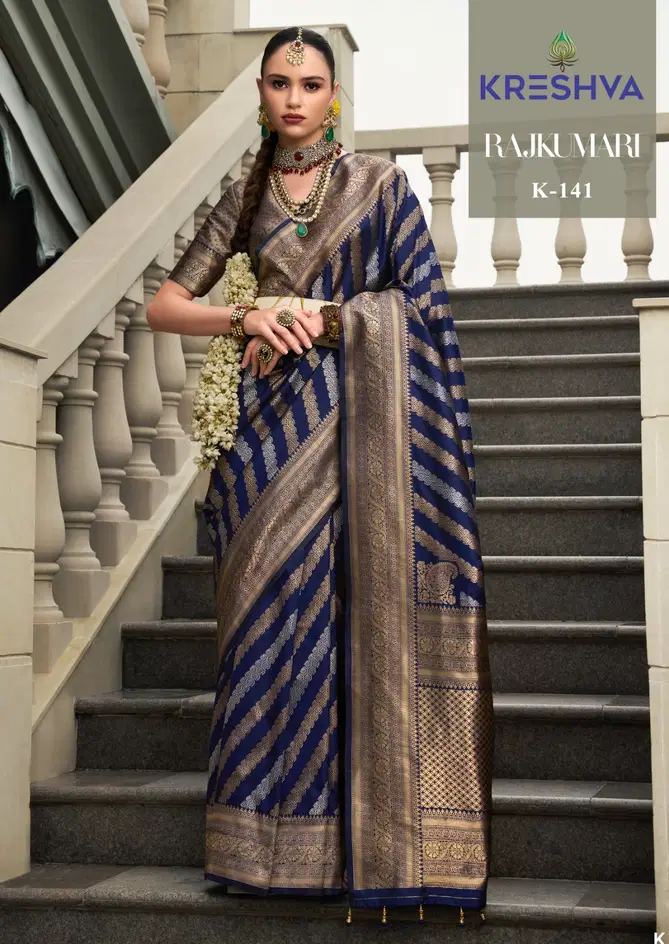 Rajkumari By Kreshva Banarasi Silk Occasion Wear Sarees Wholesale Online